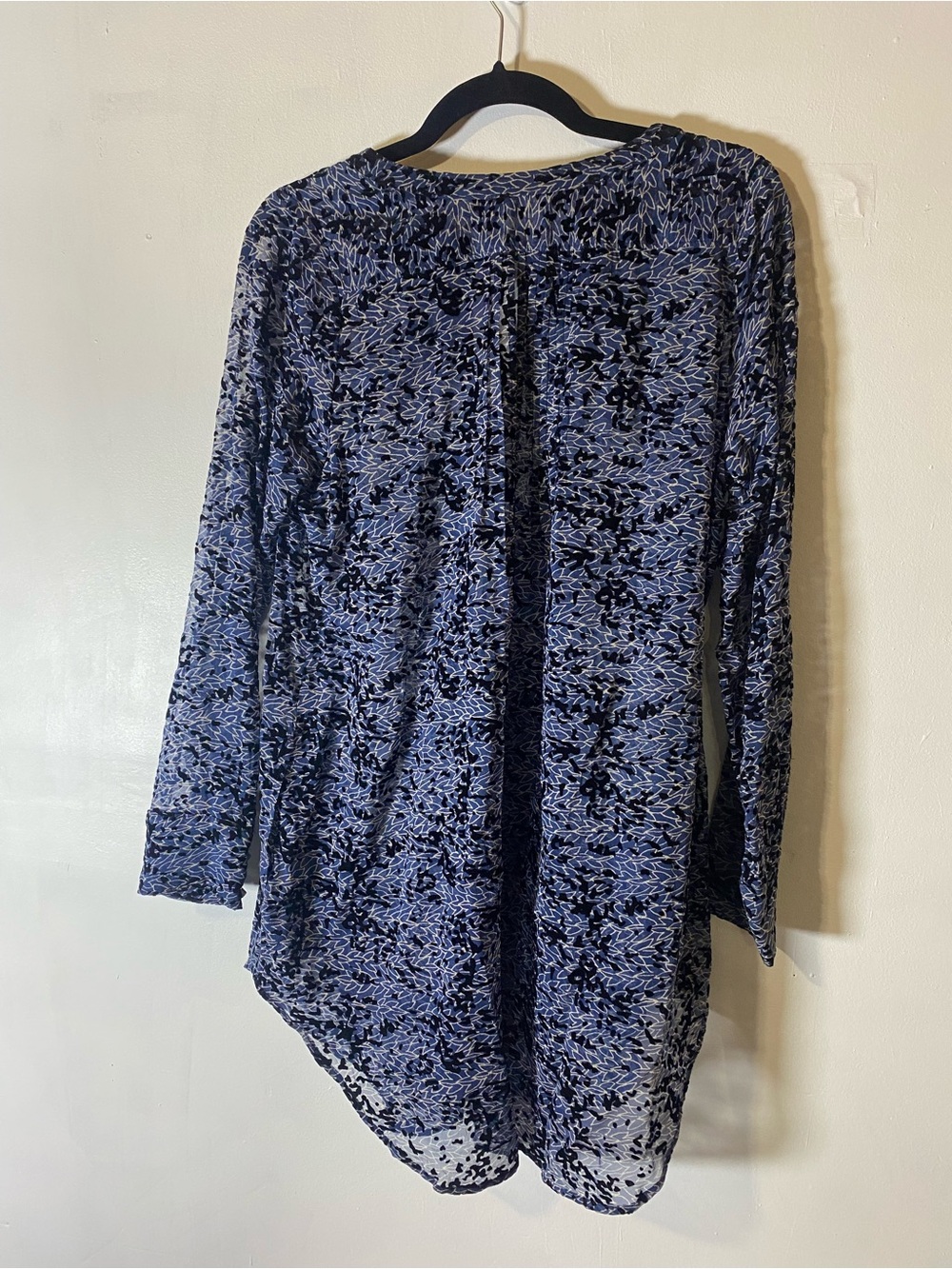 Tracy‎ Reese Floral Pintuck Peasant Tunic Silk Velvet Burnout Sheer M Romantic - Picture 7 of 8